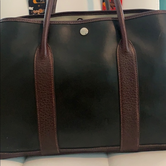 Hermes Garden Party Amazonia Leather Tote blk/brn with dust bag included - Picture 3 of 14